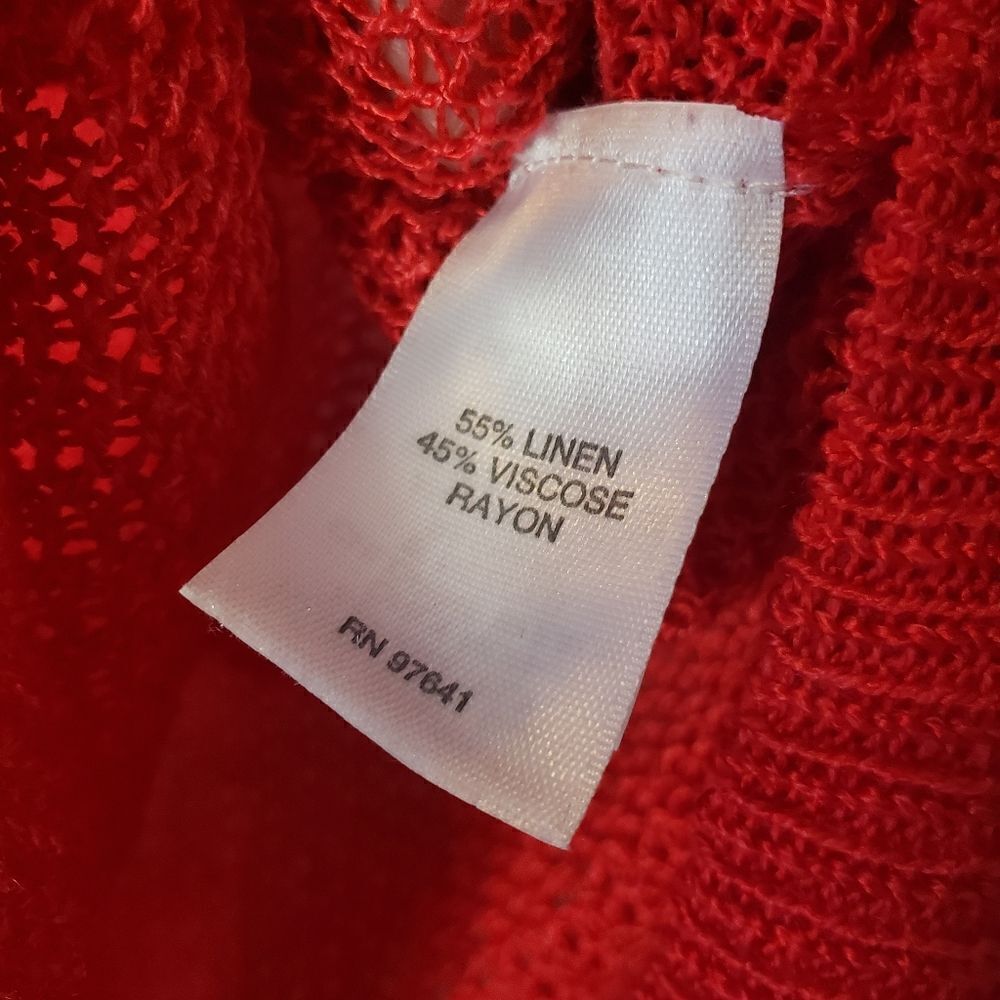 J. JILL Scoopneck Linen-Blend Lightweight Loose-knit Pullover Sweater - Picture 6 of 9